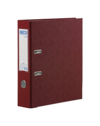 Папка-реєстратор «LUX» А4 одностороння збірна 70 мм, PP, бордова, JOBMAX