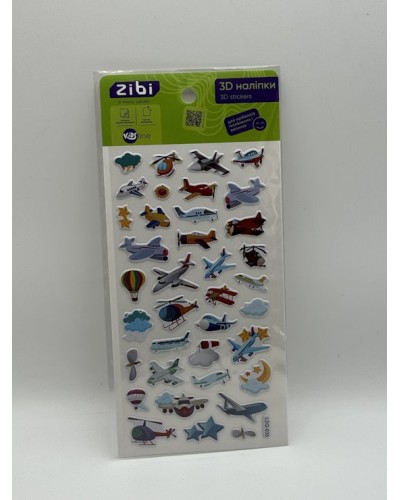 Наліпки «Літаки 3D» 18 см, KIDS Line