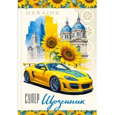 Щоденник шкільний 16,5х24 см на 40 аркушів з матовою ламінацією, ТМ Мандарин