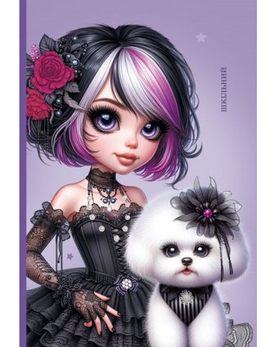 Щоденник шкільний 16,5х24 см на 40 аркушів з матовою ламінацією та тисненням фольгою, ТМ Мандарин