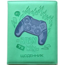 Щоденник шкільний А5 на 48 аркушів з обкладинкою зі шкірзаму, ТМ Мандарин