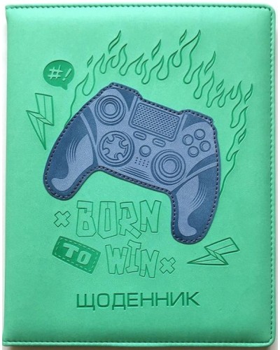 Щоденник шкільний А5 на 48 аркушів з обкладинкою зі шкірзаму, ТМ Мандарин