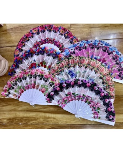 Віяло «Квітковий настрій» 23 см, в асортименті