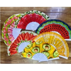 Віяло «Фрукти» 23 см, в асортименті