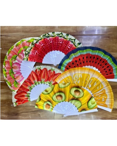 Віяло «Фрукти» 23 см, в асортименті