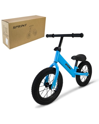 Велобіг на сталевій рамі з надувними колесами 12 дюймів, синій