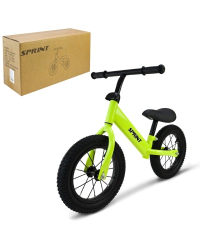 Велобіг на сталевій рамі з надувними колесами 12 дюймів, зелений
