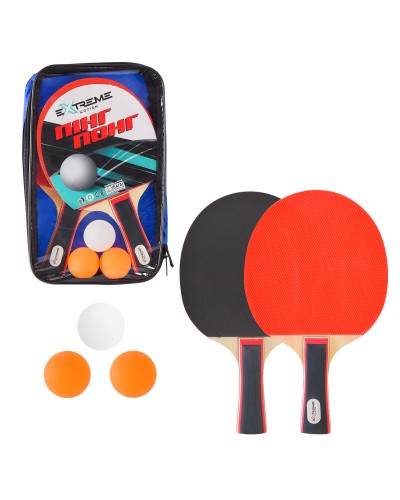 Набір для настільного тенісу: 2 ракетки та 3 м'ячі, у чохлі