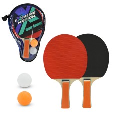 Набір для настільного тенісу: 2 ракетки та 2 м'ячі, у чохлі