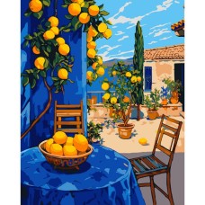 Картина за номерами «Лимонний дворик» 40х50 см, ТМ SANTI