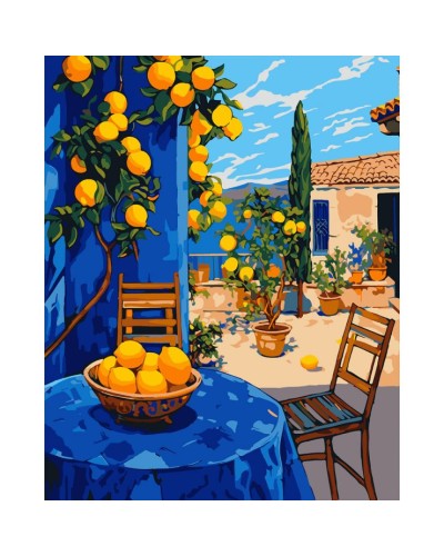 Картина за номерами «Лимонний дворик» 40х50 см, ТМ SANTI