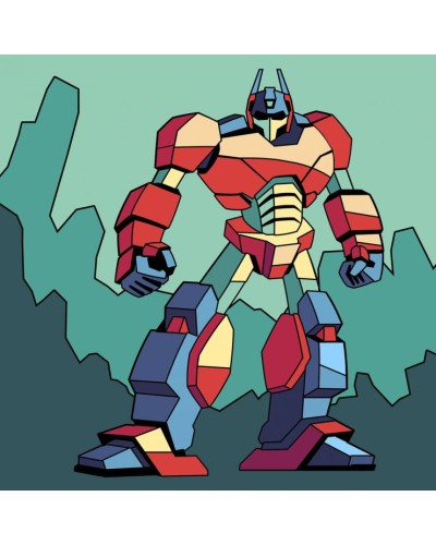 Картина за номерами «Робот» 25х25 см, ТМ SANTI