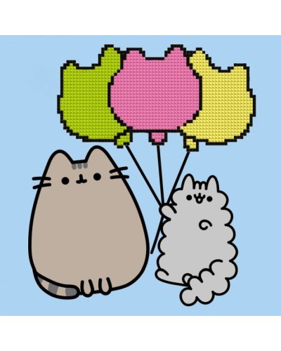 Картина за номерами з алмазною мозаїкою «Пушин. Друзі та повітряні кулі» 25х25 см, ТМ SANTI