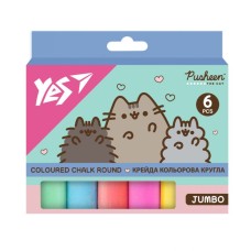 Крейда кольорова «Pusheen» JUMBO на 6 кольорів, ТМ Yes