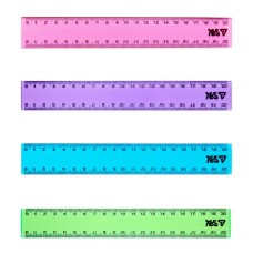 Лінійка «Orange Line» 20 см прозора кольорова, в асортименті, ТМ Yes