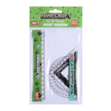 Набір «Minecraft»: лінійка 15 см, косинець, трансопртир, ТМ Yes