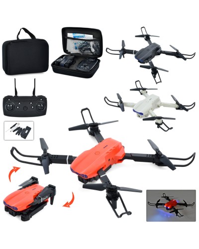 Квадрокоптер 20 см р/к на акумуляторі з камерою, світлом, запасними лопостями та USB, в асортименті, у валізі 21х16х6 см