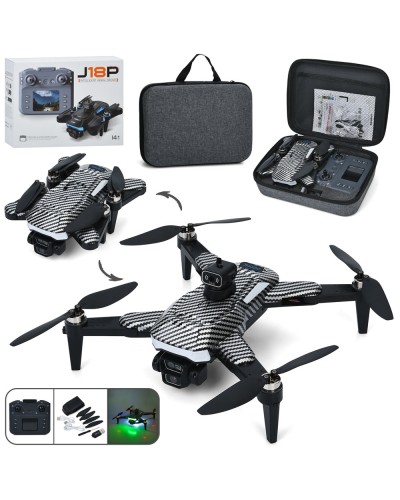 Квадрокоптер 44 см р/к на акумуляторі 2,4G складний зі світлом, камерою, Wi-Fi, TF, USB, пультом, запасними лопастями та чохолом, у коробці 28,5х22х9 см