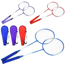 Набір для бадмінтону: 2 металеві ракетки по 66 см, в асортименті, у чохлі 67х23х3 см