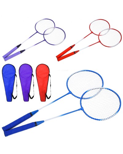 Набір для бадмінтону: 2 металеві ракетки по 66 см, в асортименті, у чохлі 67х23х3 см