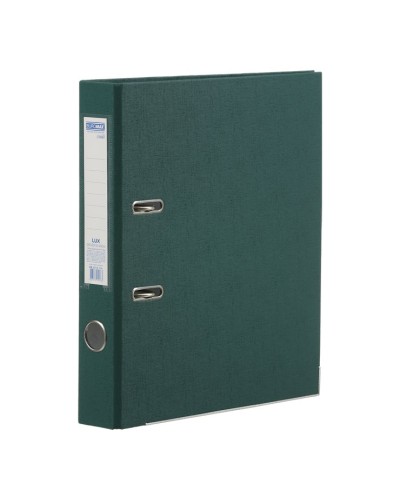 Папка-реєстратор «LUX» А4 одностороння збірна 50 мм, PP, темно-зелена, JOBMAX