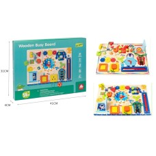 Бізіборд дерев'яний 30х40х4 см, у коробці 31х41х4,5 см