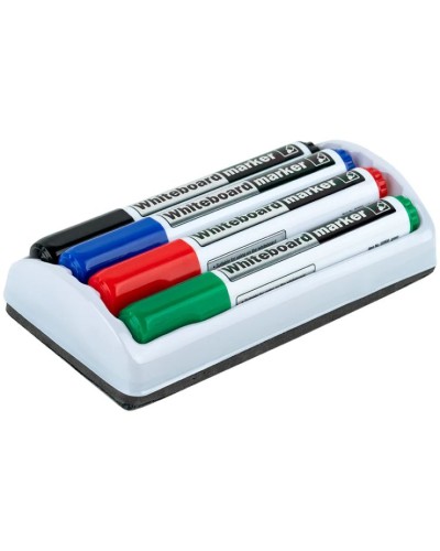 Набір для длошки «Whiteboard»: 4 маркери та магнітний тримач-губка, ТМ Axent