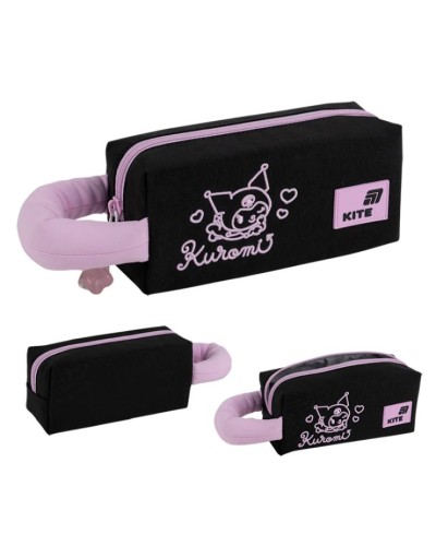 Пенал «HK-2» 19,5х8х7 см чорно-рожевий, ТМ Kite