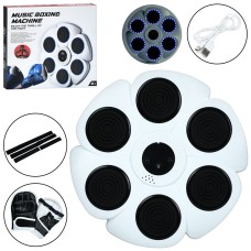 Боксерський набір настінний 40,5х40,5 см на 6 мішеней на акумуляторі зі світлом, звуком та рукавичками