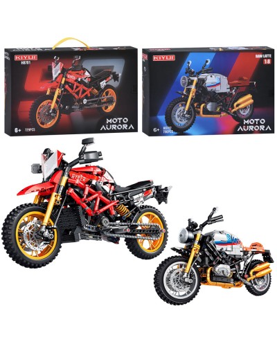 Конструктор «Мотоцикл» від 729 деталей, в асортименті, у коробці 40х27х8 см