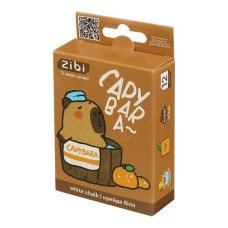 Крейда «CAPYBARA» біла квадратна 12 шт, у картонній коробці, TM ZiBi