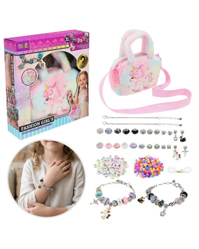 Набір прикрас типу «Пандора» з сумочкою, у коробці 27,5х23,5х6 см