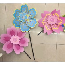 Вітрячок 30 см з паличкою 68 см, в асортименті