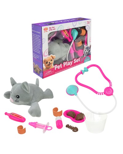 Набір лікаря «Ветеринар»: тваринка та аксесуари, у коробці 30х8х23 см