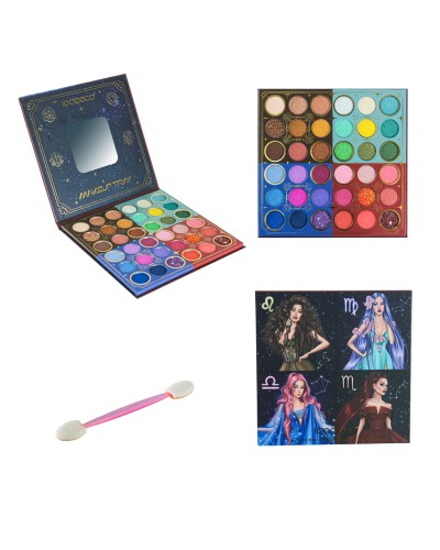 Косметика дитяча: палітра тіней для повік та пензлик, у коробці 18х18х1 см