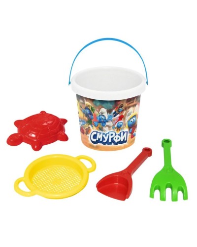 Набір для піску «Смурфи» з 5 елементів, ТМ Тигрес
