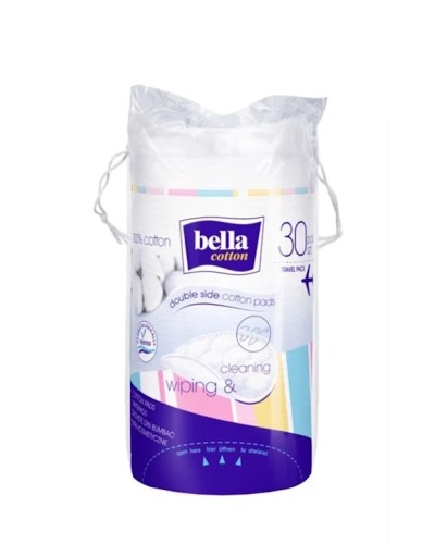 Ватні диски «Cotton» круглі 30 шт, у пакеті, BELLA