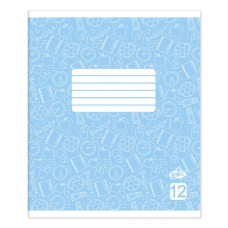 Зошит на 12 аркушів у клітинку «Фоновий», ТМ Brisk