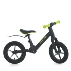 Велобіг дитячий на металевий рамі з колесами 12 дюймів, чорний матовий