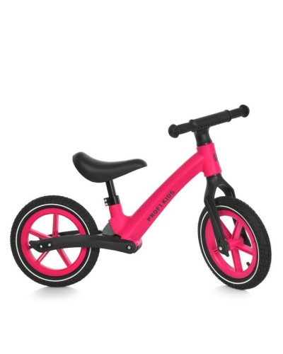 Велобіг дитячий на металевий рамі з колесами 12 дюймів, малиновий матовий