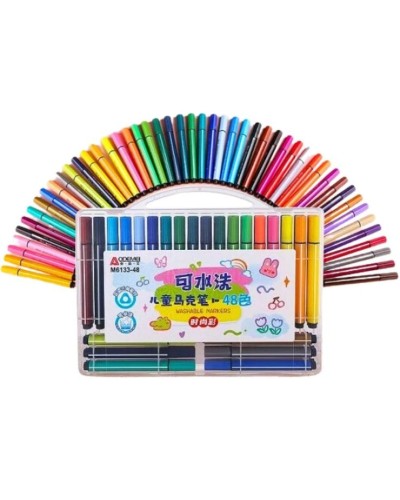 Набір скетчмаркерів «Aodemei» на 48 кольорів з трикутним корпусом, у пластиквомо футлярі