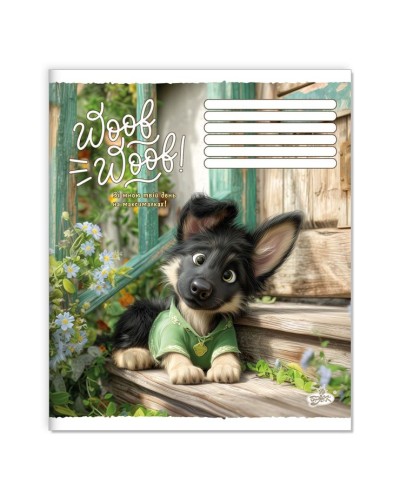 Зошит на 12 аркушів у косу лінію «Мій улюбленець» №2651, ТМ Brisk