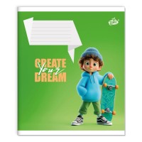 Зошит на 12 аркушів у косу лінію «Будуй свою мрію» №2654, ТМ Brisk