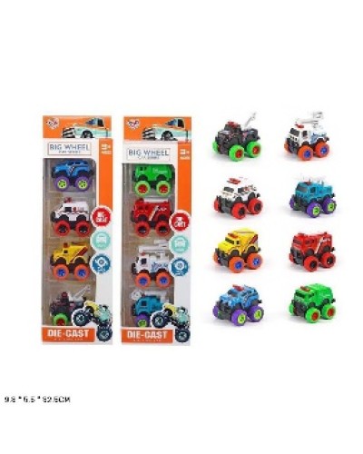 Набір з 4 автомобілів «Спецтехніка», в асортименті, у коробці 9,8х5,5х32,5 см