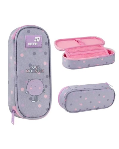 Пенал «Cute Monster» 22х4,5х8,5 см 599, ТМ Kite