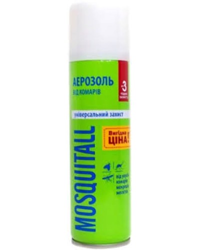 Аерозоль від комарів, кліщів та мошок «MOSQUITALL.Універсал» 150 мл
