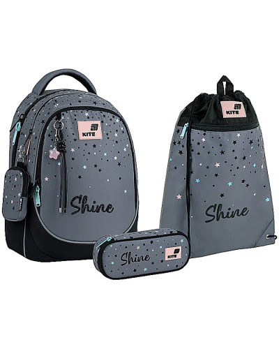 Набір рюкзак + пенал + сумка для взуття Kite 700 Shine