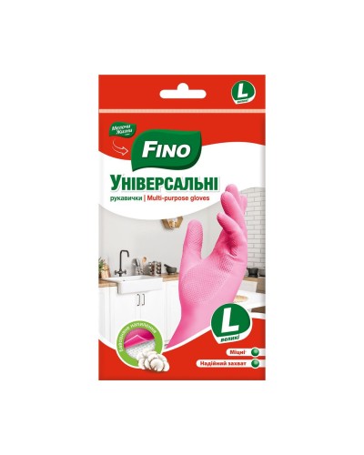 Рукавички господарські латексні розмір L, FіNо