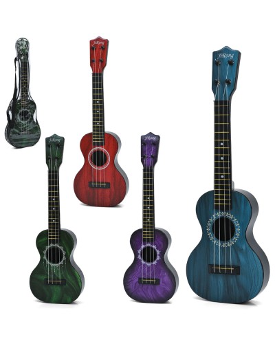 Гітара JR-023-4-5-6 (36 шт) 54 см, 4 струни, 4 види, у чохлі, 55-18-5,5 см