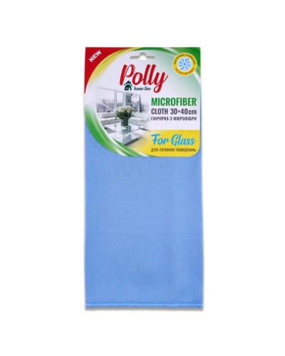 Серветка з мікрофібри для скла 30х40 см, ТМ Polly